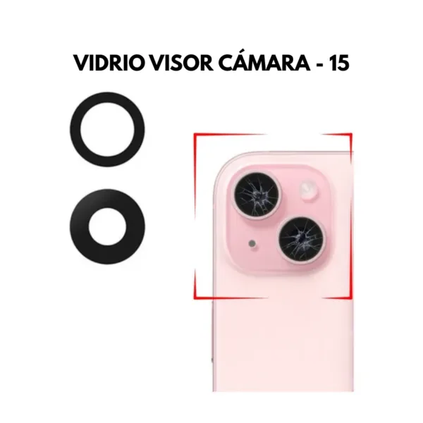 Vidrio Visor de Cámara - Iphone 15
